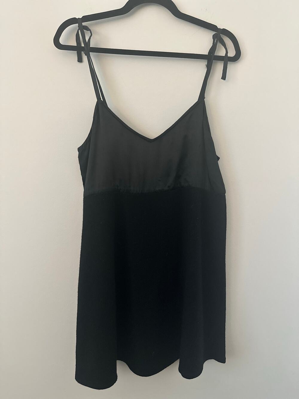 Blue Plate Camisole Y2K Dress Women Size Small Black Adjustable Spaghetti Straps